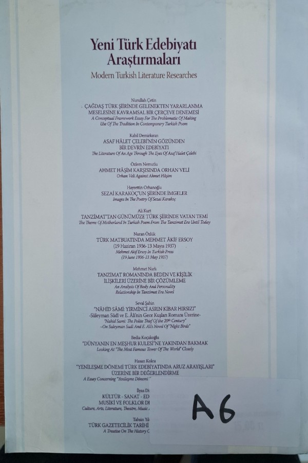 1 Yeni türk edebiyatı araştırmaları