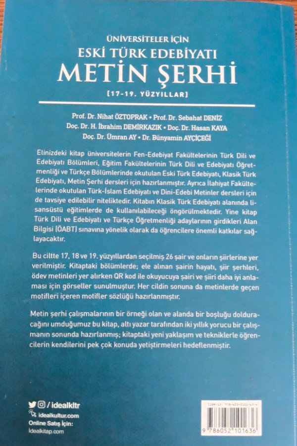 Üniversiteler için eski türk edebiyatı metin şerhi