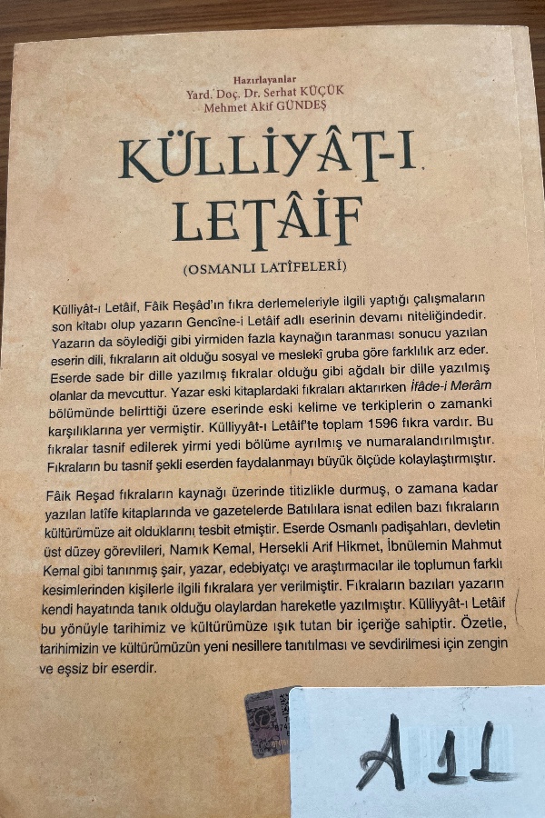 Külliyât-ı Letaif