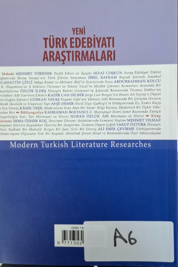 Yeni türk edebiyatı araştırmaları 5