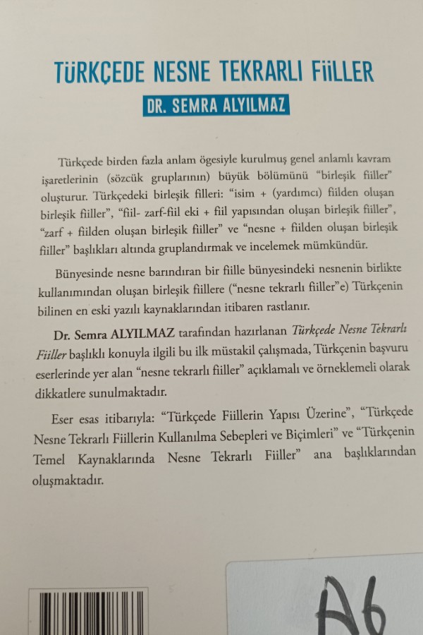 Türkçede Nesne Tekrarlı Filler