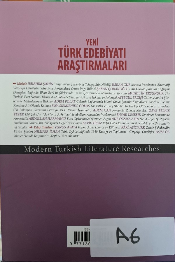 Yeni türk edebiyatı araştırmaları 9