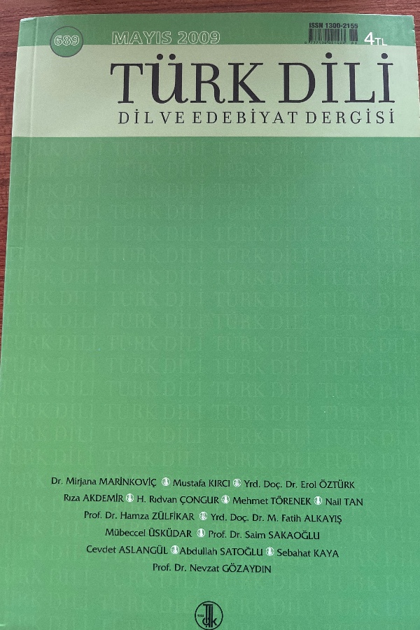 Türk Dili Dil ve Edebiyat Dergisi 689