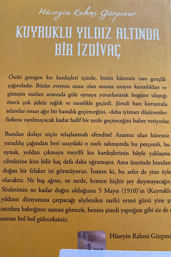 Kuyruklu yıldız altında bir izdivaç