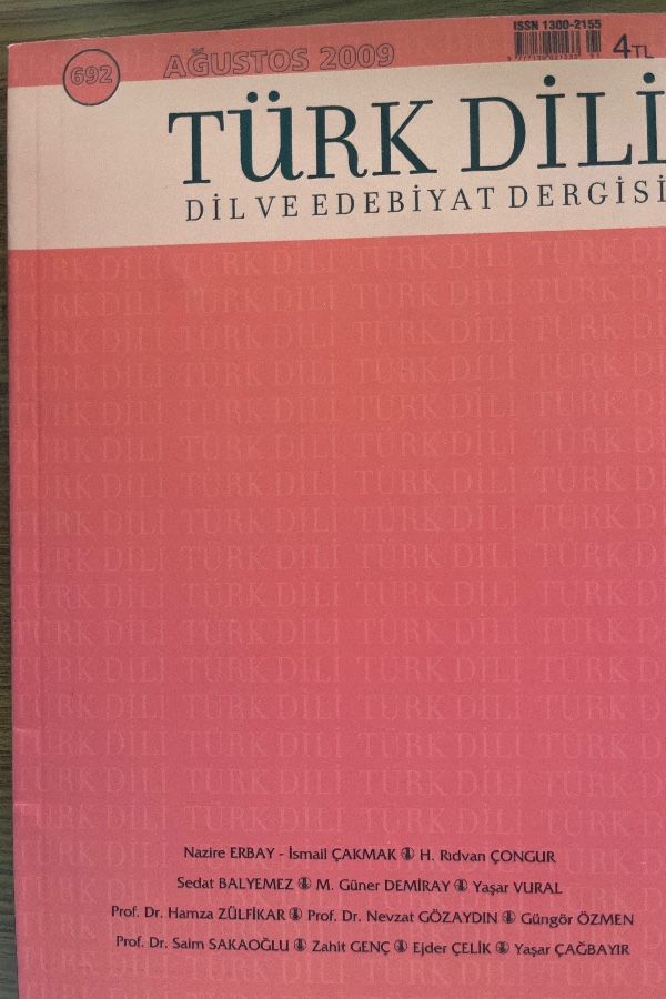Türk Dili Dil ve Edebiyat Dergisi 692