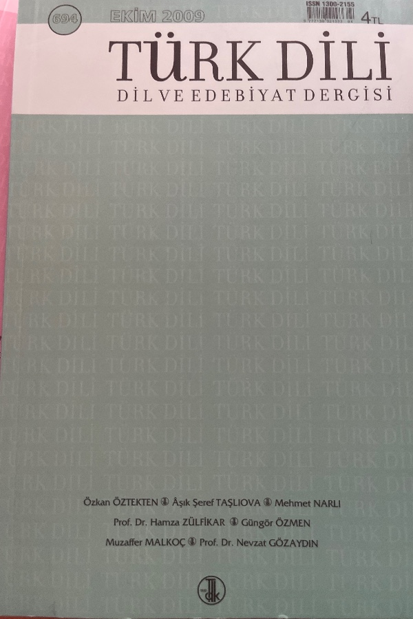 Türk Dili Dil ve Edebiyat Dergisi 694