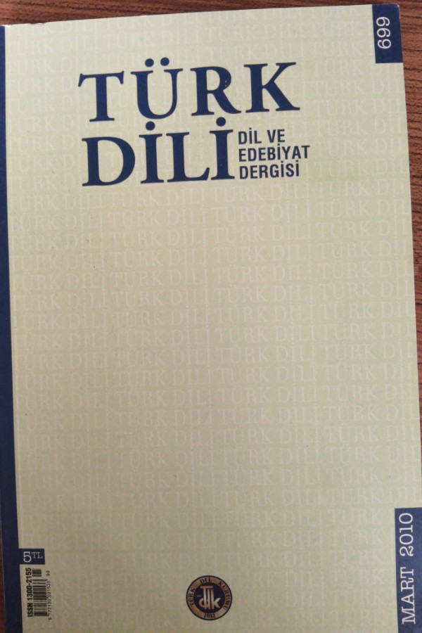 Türk dili ve edebiyat dergisi 699