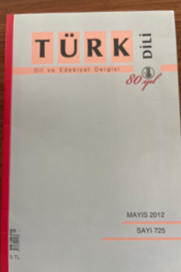 Türk Dili Dil ve Edebiyat Dergisi 725