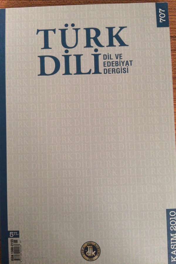 Türk dili dil ve edebiyat dergisi 707