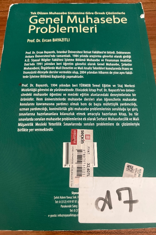 Genel Muhasebe Problemleri