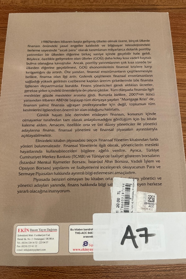 Yöneticiler için Finansal Yönetim ve Finansal Piyasalar