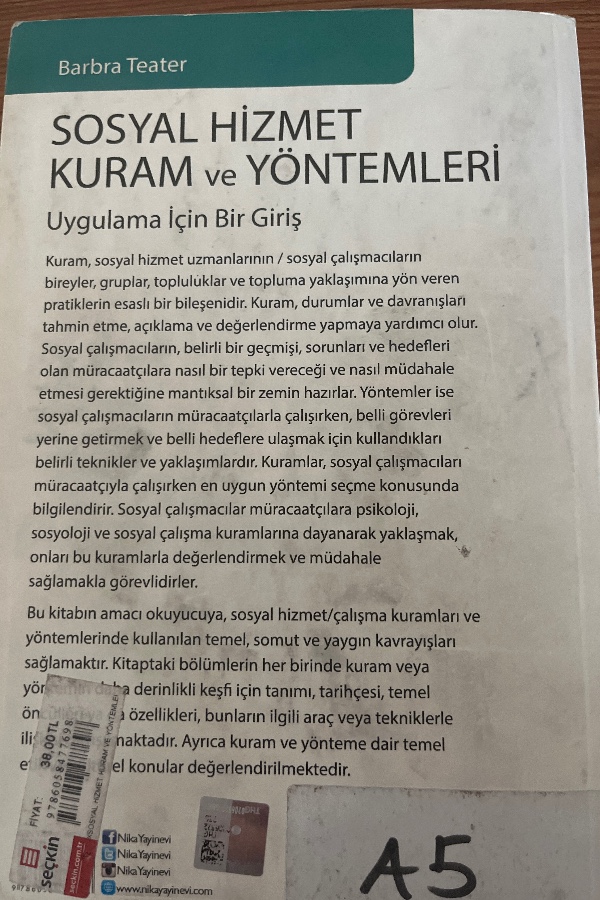 Sosyal Hizmet Kuram ve Yöntemleri