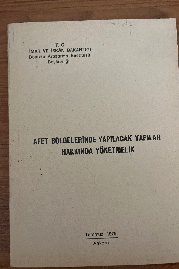 Afet Bölgelerinde Yapılacak Yapılar Hakkında Yönetmelik