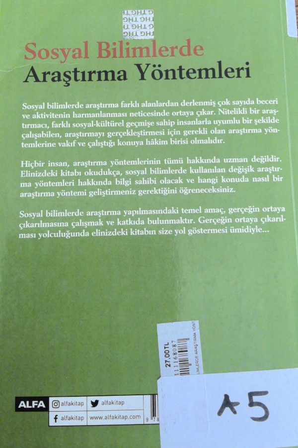 sosyal bölümlerde araştırma yöntemleri