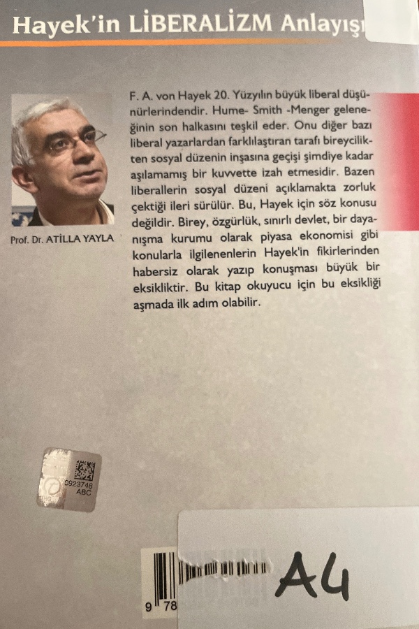 Hayek'in liberalizm anlayışı