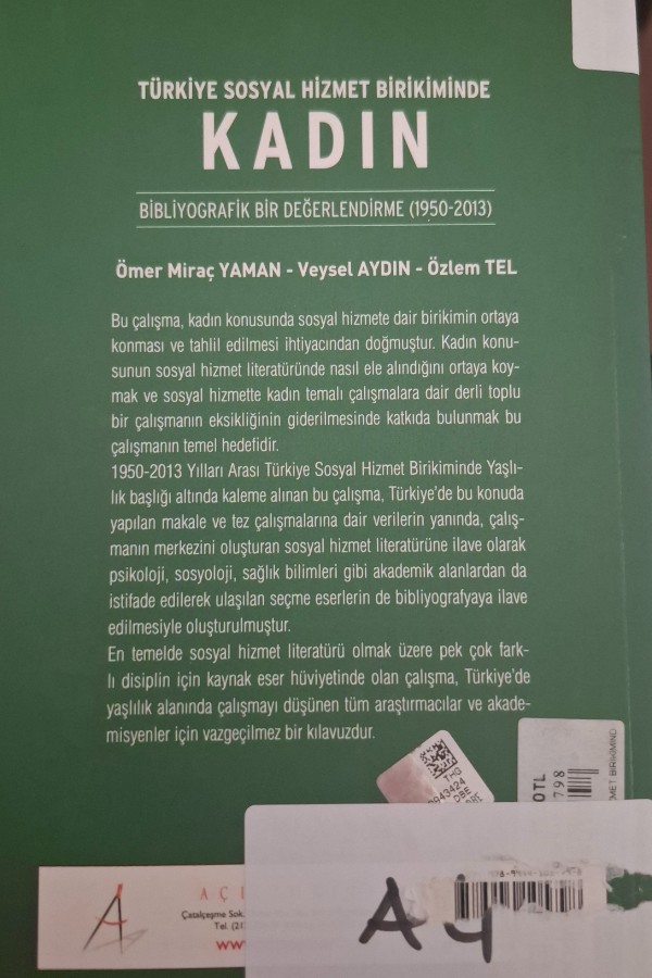 Türkiye sosyal hizmet birikiminde kadın