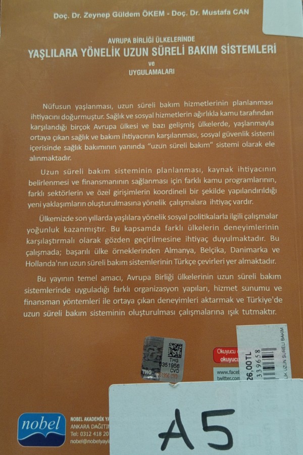Avrupa Birliği Ülkelerinde Yaşlılara Yönelik Uzun Süreli Bakım Sistemleri