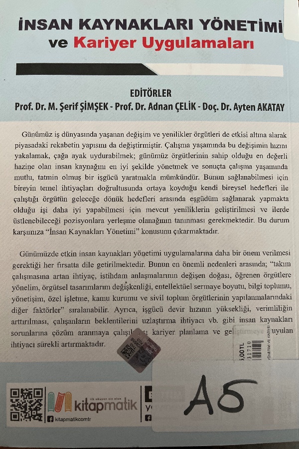 İnsan kaynakları yönetimi ve katiyen kariyer uygulamaları