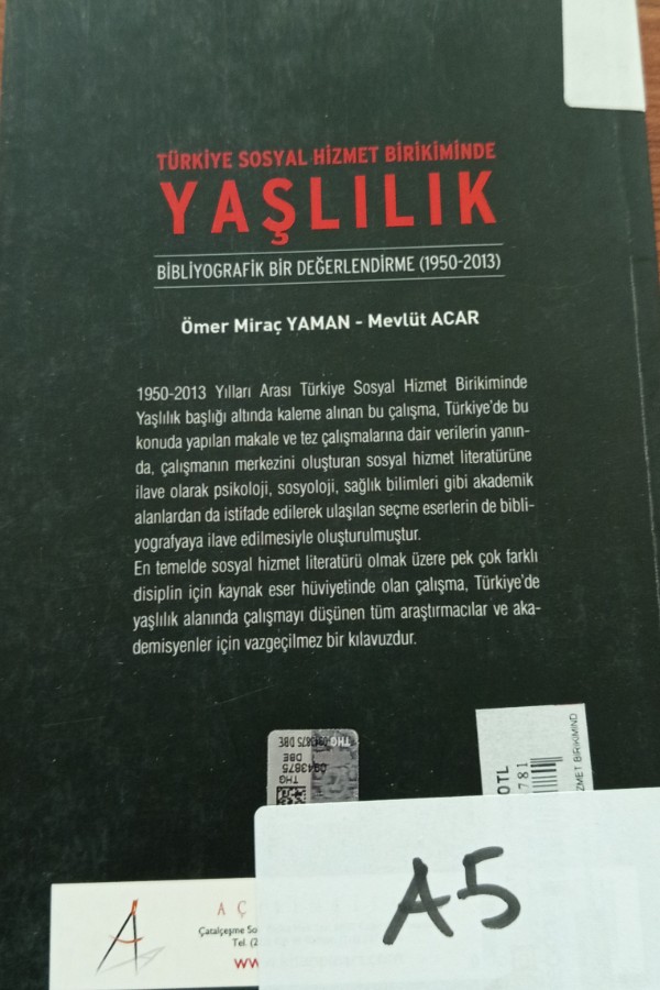 Türkiye Sosyal Hizmet Birikiminde Yaşlılık