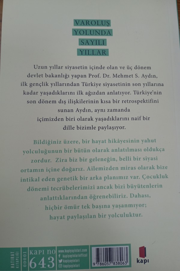 Varoluş Yolunda Sayılı Yıllar