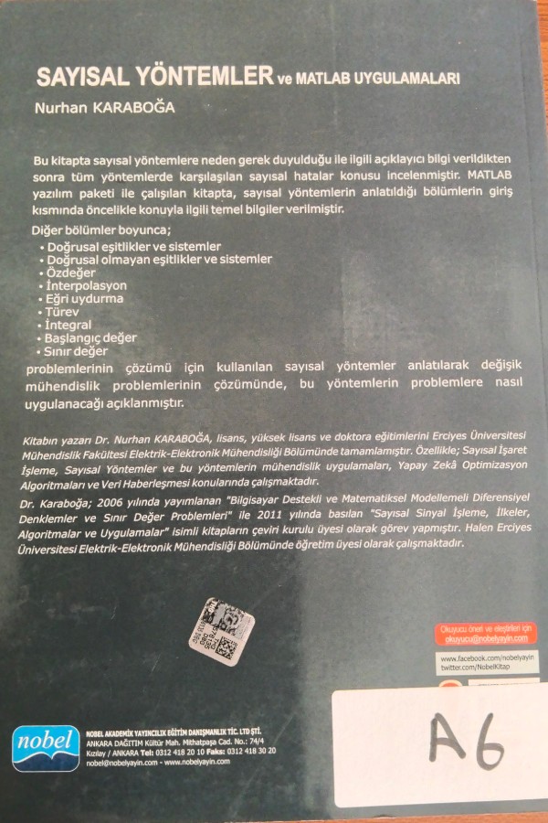 Sayısal Yöntemler ve Matlab uygulamaları