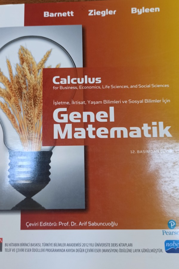 İşletme iktisat yaşam bilimleri ve sosyal bilimler için genel Matematik