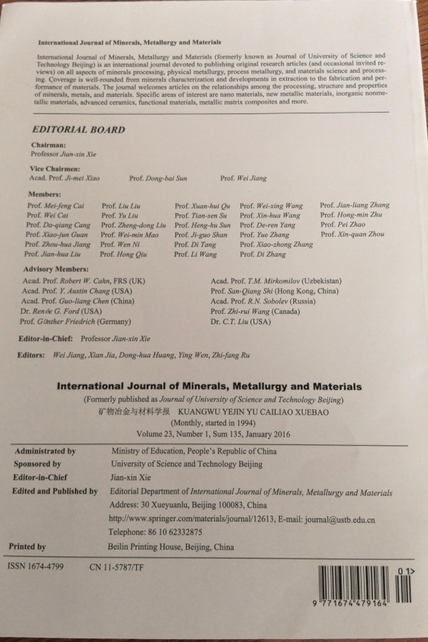 Minerals metallurgy and Materials