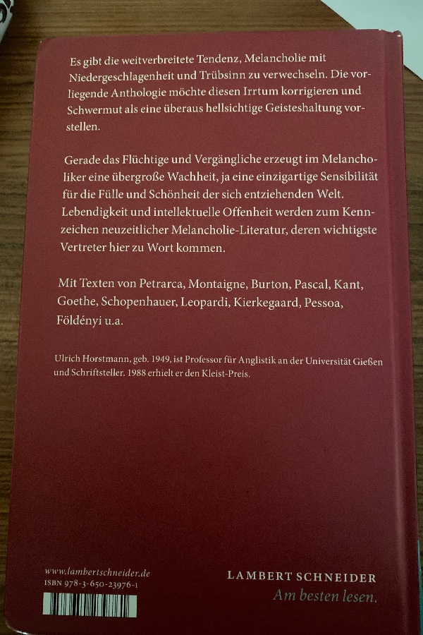 die untröslichen  ein melancholie