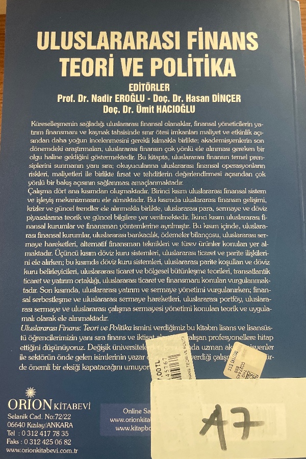 Uluslararası Finans Teori ve Politika