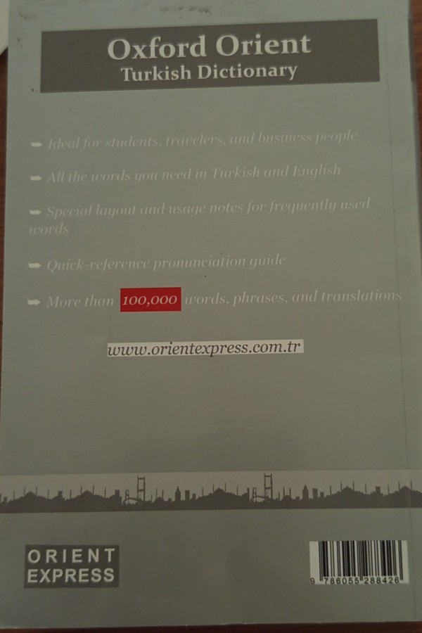 Oxford orient Turkish Dictionary