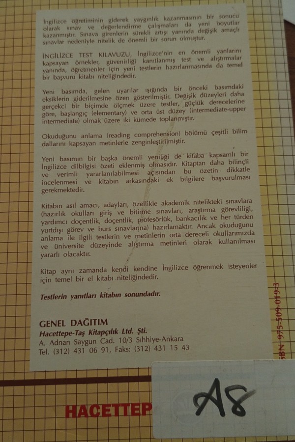 İngilizce Test kılavuzu