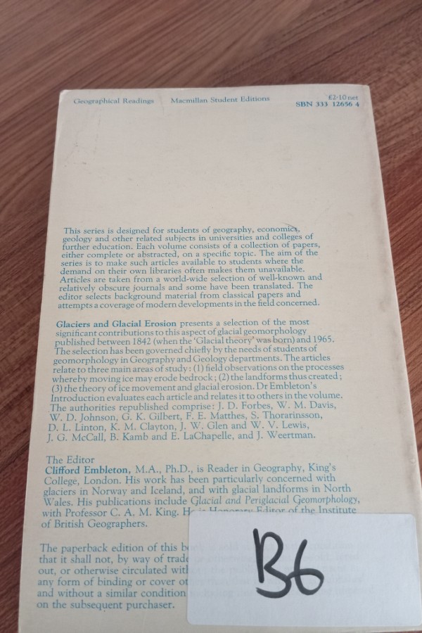 Glacıers and clacıal erosıon