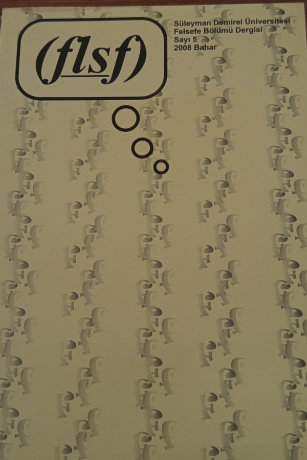 Süleyman Demirel üniversitesi felsefe bölümü dergisi 5