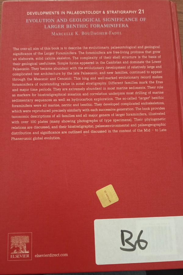 Evolution and Geological significance of larger benthic foraminifera