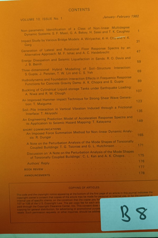 Earthquake Engıneerıng & Structural Dynamıcs