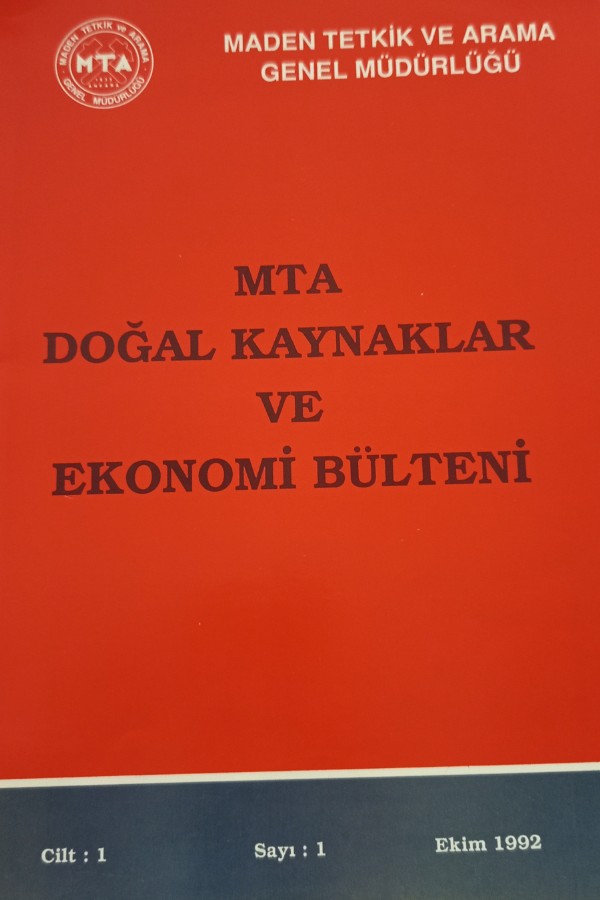 MTA DOĞAL KAYNAKLARI VE EKONOMİ BÜLTENİ 1992 1