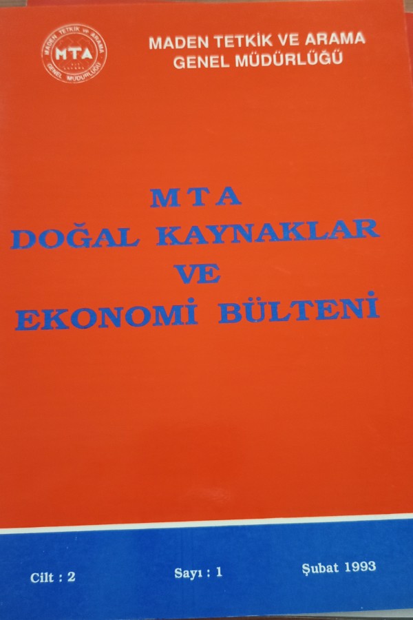 MTA DOĞAL KAYNAKLARI VE EKONOMİ BÜLTENİ 1993 2