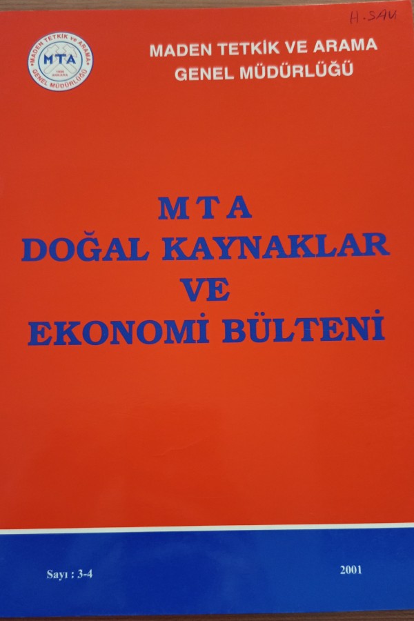 MTA DOĞAL KAYNAKLARI VE EKONOMİ BÜLTENİ 2001 3-4