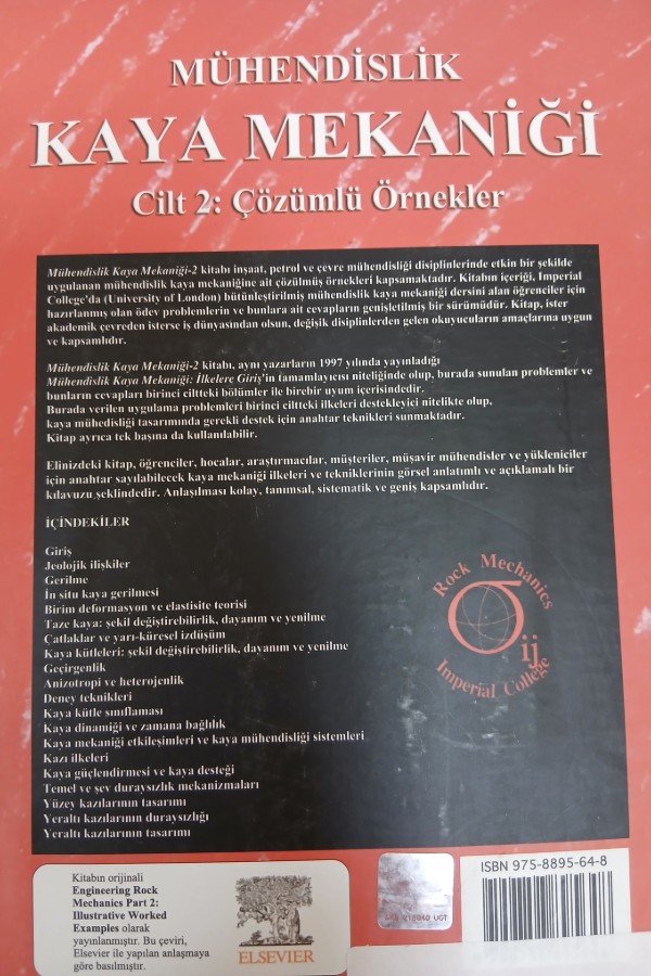 Kaya mekaniği cilt 2:çözümlü örnekler