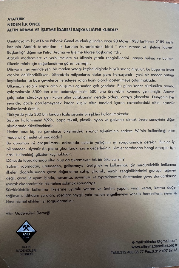 Türkiye'deki altın madenciliğine ilişkin iddialar ve cevaplar