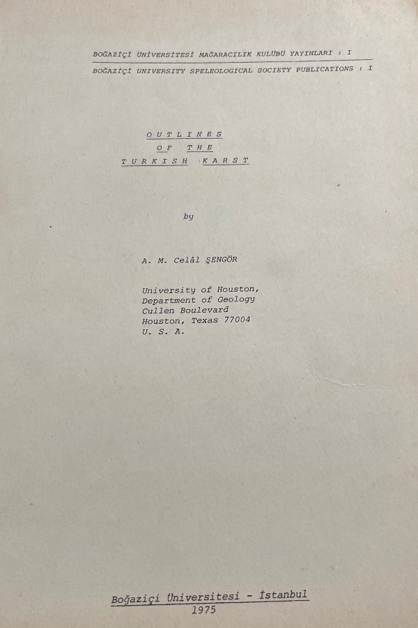 Outlines Of The Turkish Karst