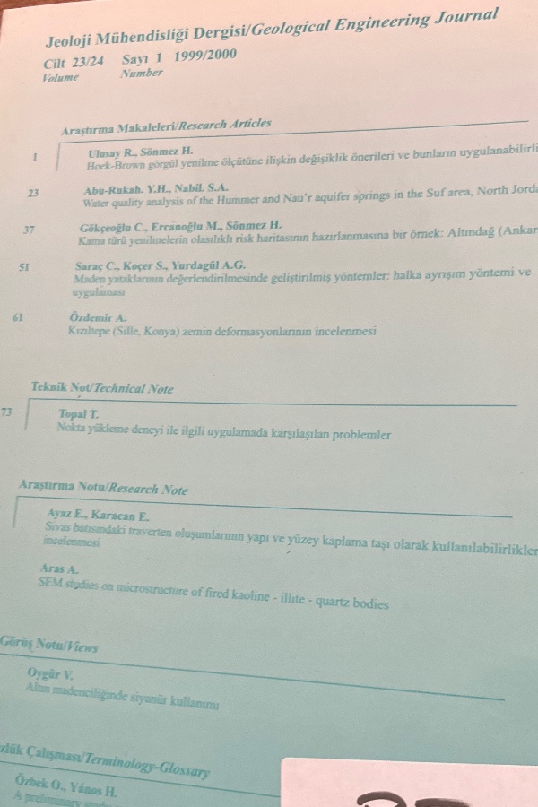 Jeoloji Mühendisliği Dergisi