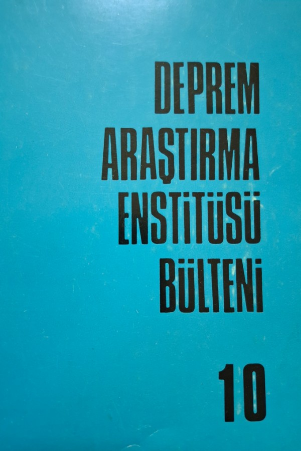 Deprem araştırma enstitüsü bülteni 10