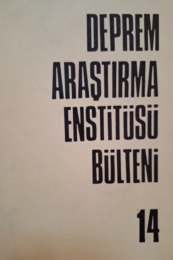 Deprem araştırma ensitütüsü bülteni 13