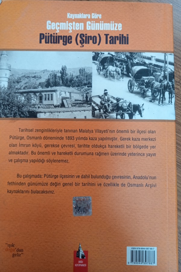 Kaynaklar göre geçmişten günümüze Pütürge (şiro) tarihi