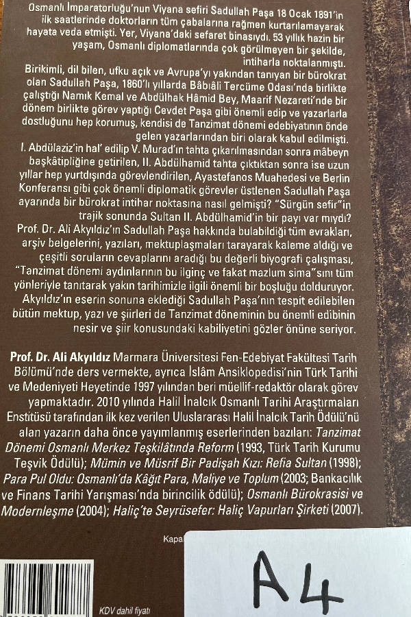 Sürgün Sefir sadullah Paşa