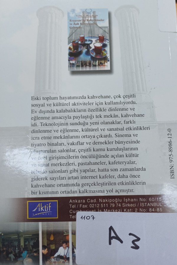 Erzurumda Kahvehaneler ve Aşık Kahvehanesi Geleneği