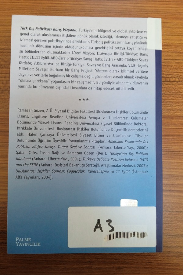 Türk dış politikası Barış vizyonu