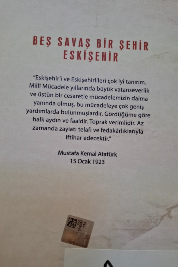 Beş savaş bir şehir eskişehir