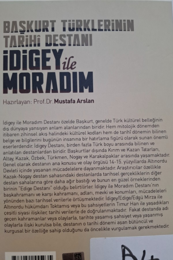 Başkurt türklerinin destanı idigey ile moradım